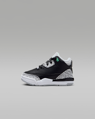 Tenis para bebe e infantil Jordan 3 Retro Green Glow Nike
